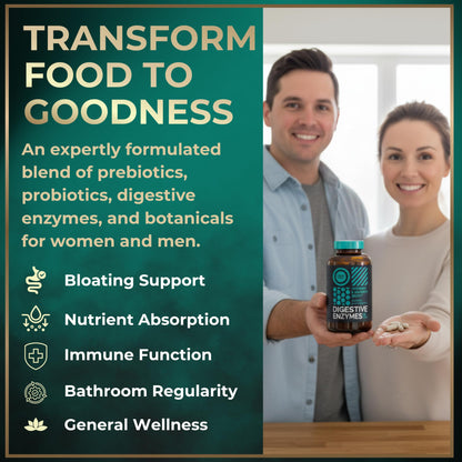 Complete Digestive Enzymes for Women & Men - 800mg Vegan Digestive Enzymes and Probiotics Prebiotics - Bloating Support, Gut Health & Digestion Supplement - dailyvitalstore