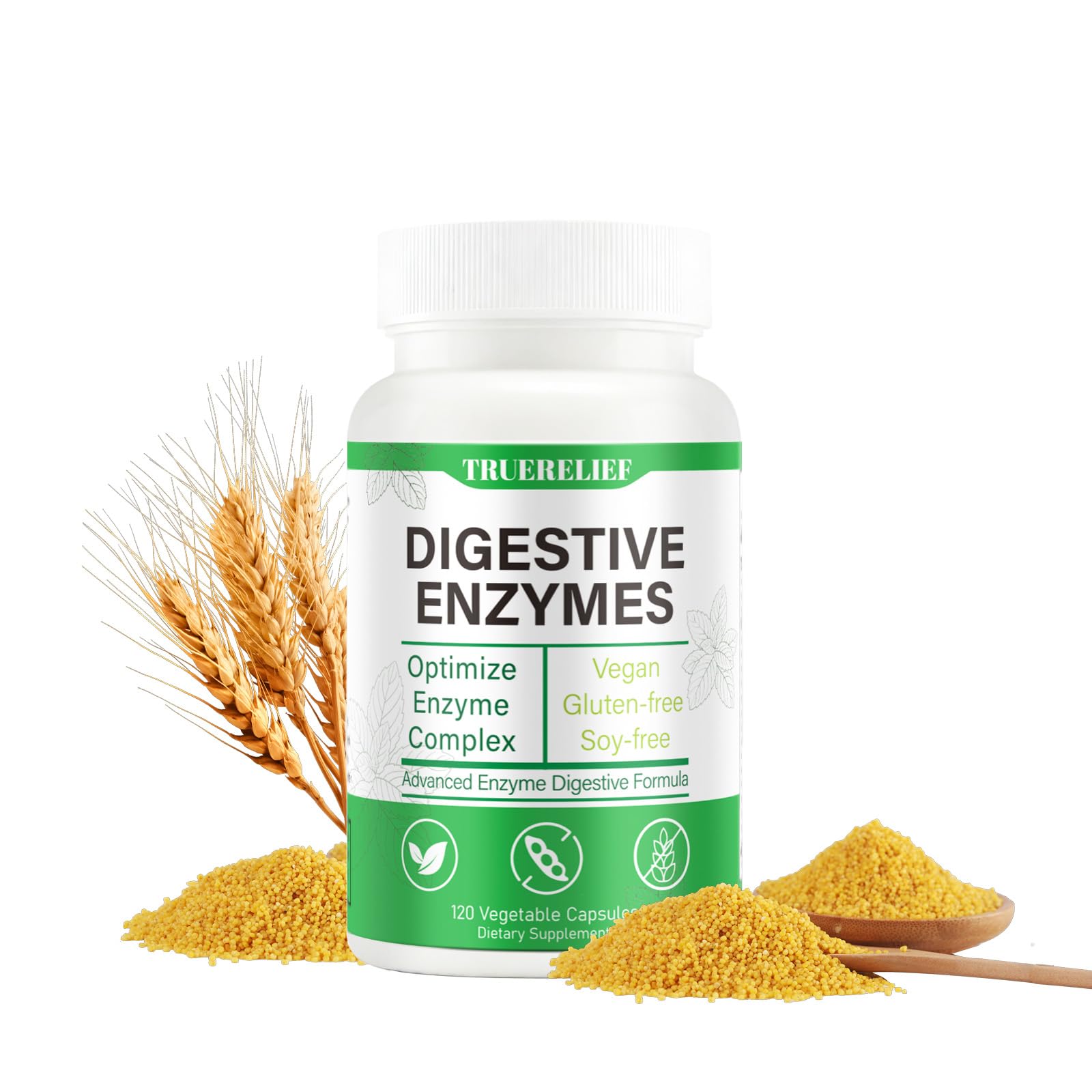 Complete Digestive Enzymes Supplement for Gut Health & Bloating Relief - Enhanced with Lipase Amylase Bromelain for Protein Carb - dailyvitalstore
