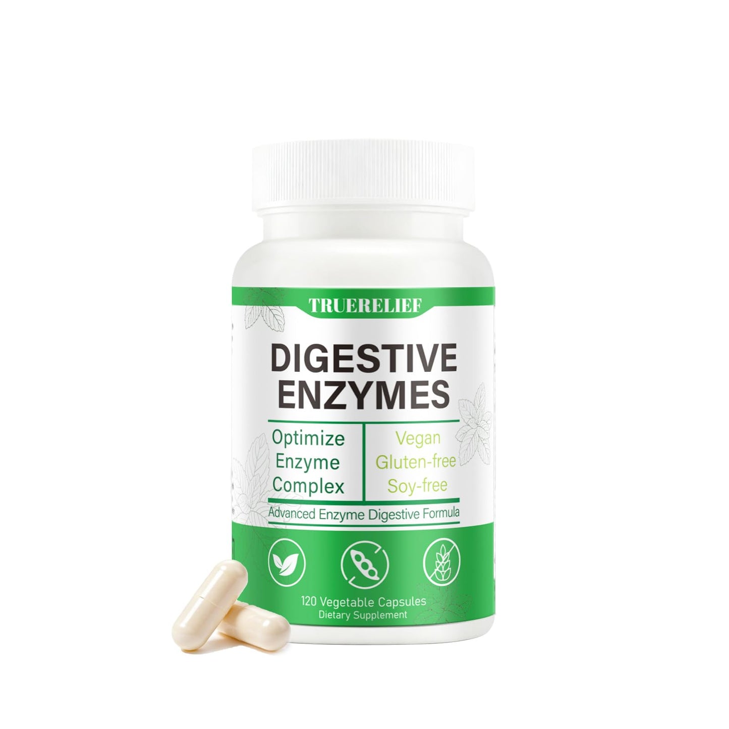 Complete Digestive Enzymes Supplement for Gut Health & Bloating Relief - Enhanced with Lipase Amylase Bromelain for Protein Carb - dailyvitalstore