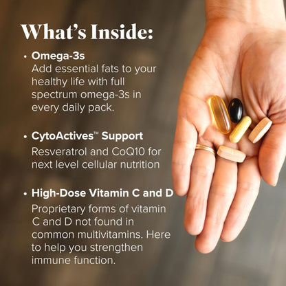 Complete Essentials™ Daily Pack for Women - Balanced Micronutrients for Optimal Women's Health & Performance - Antioxidants to Fight Oxidative Stress - Convenient Individual Packs - 30-Day Supply - dailyvitalstore
