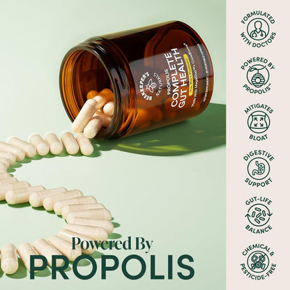 Complete Gut Health by Beekeeper's Naturals, 3-in-1 Prebiotic, Postbiotic, Probiotics for Digestive Health & Bloating Relief for Women & Men - dailyvitalstore