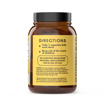 Complete Natural Products Digestive Enzyme Capsules, 550mg, 100ct | Plant-Based Formula - dailyvitalstore
