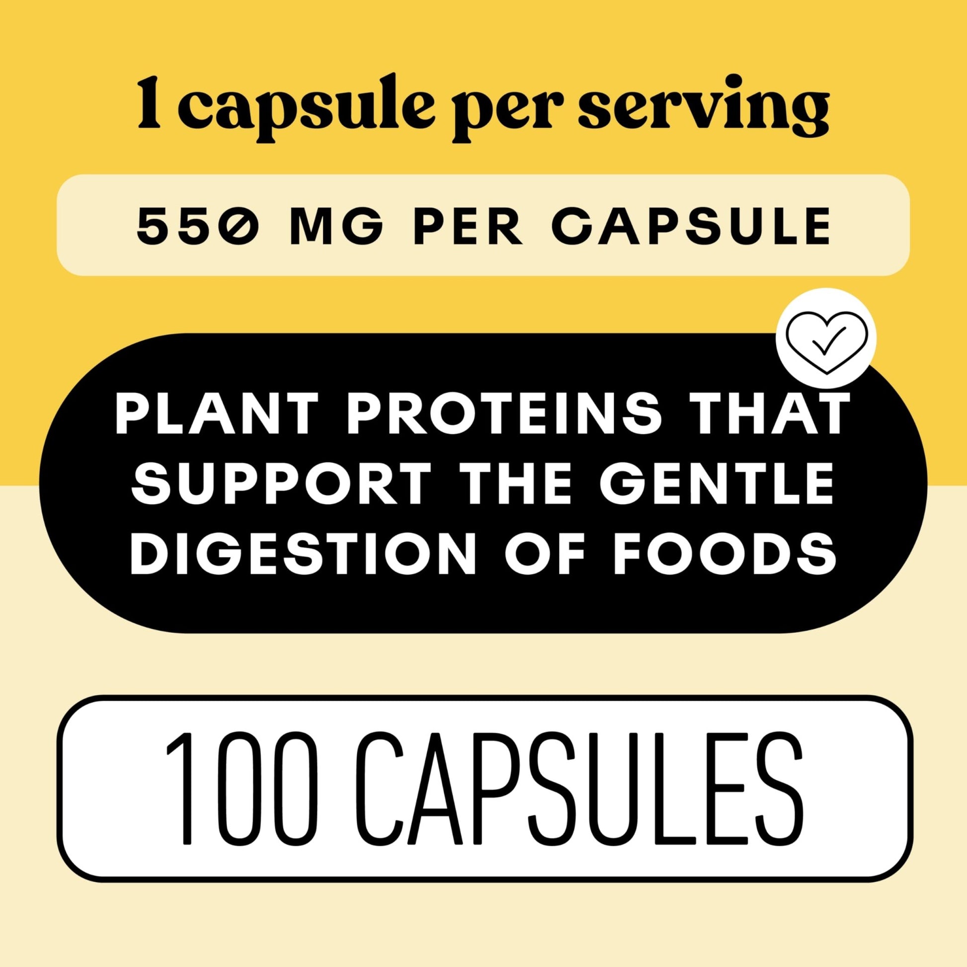 Complete Natural Products Digestive Enzyme Capsules, 550mg, 100ct | Plant-Based Formula - dailyvitalstore