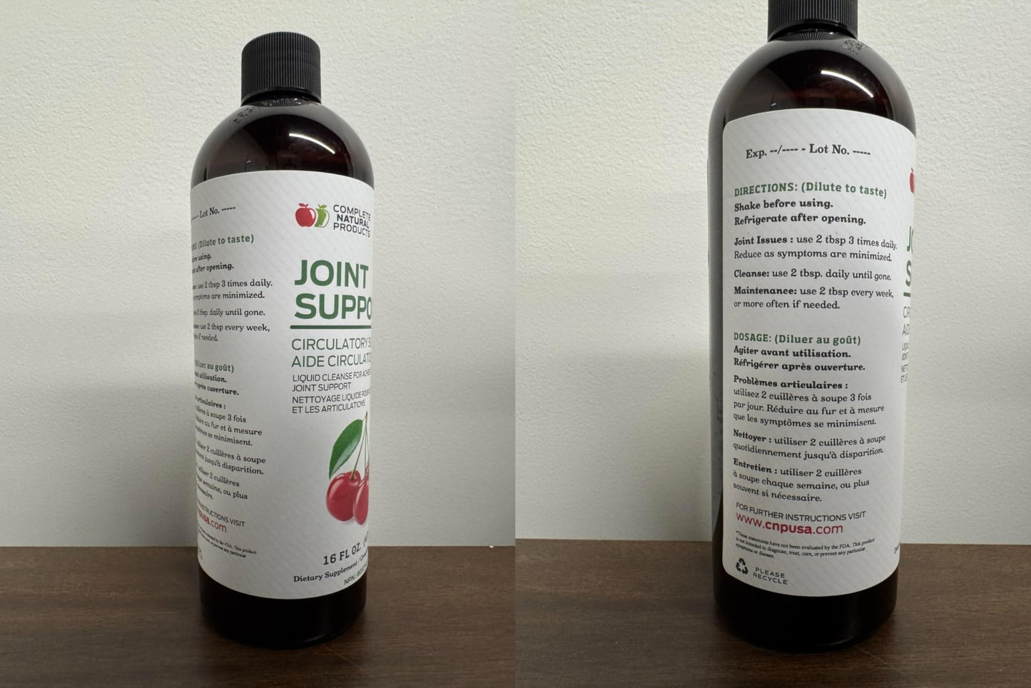 Complete Natural Products Joint Support Complete – 16 Fl Oz Organic Liquid Joint Supplement with Glucosamine Chondroitin MSM – Natural Uric Acid Cleanse & Herbal Joint Health Support for Mobility - dailyvitalstore