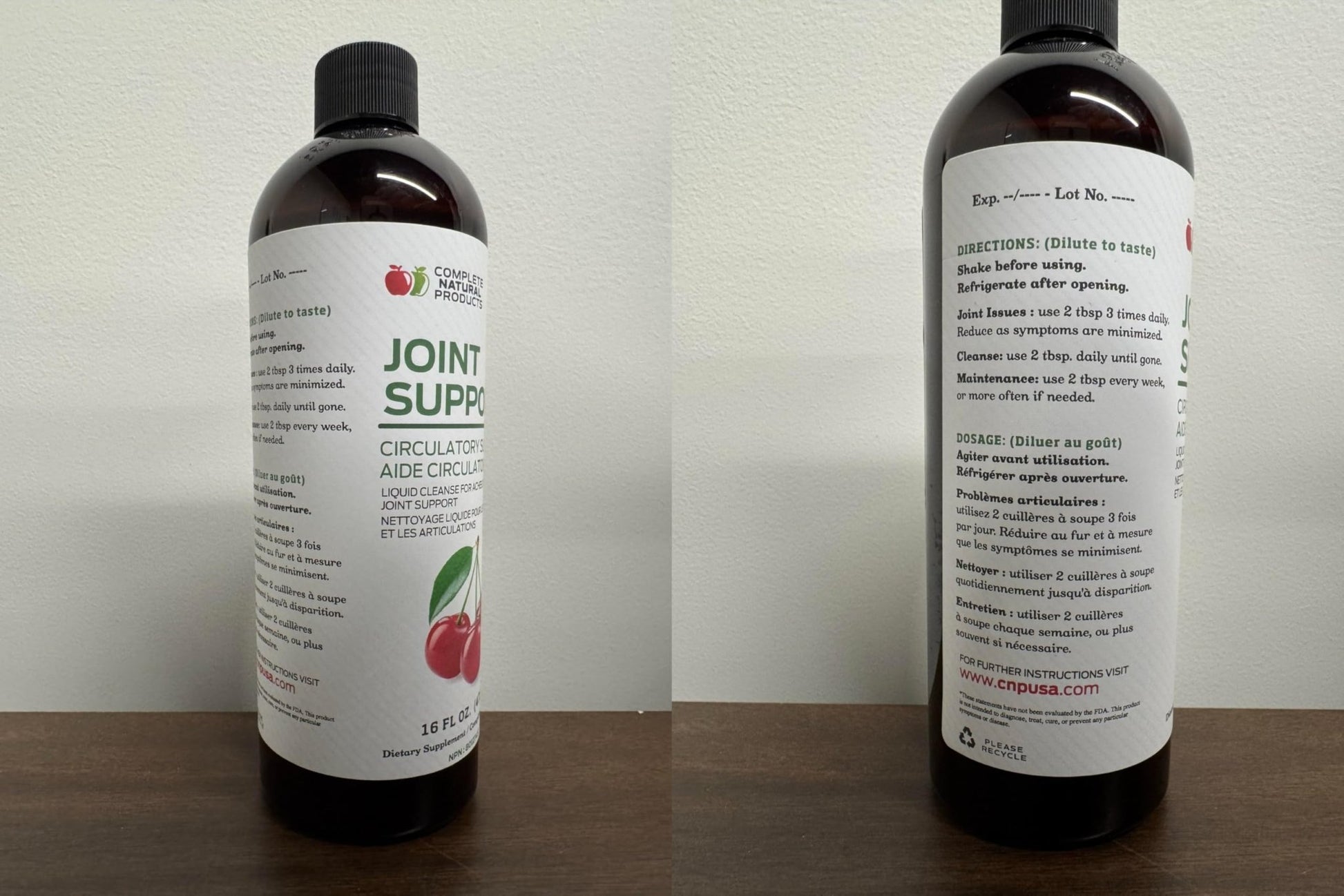Complete Natural Products Joint Support Complete – 16 Fl Oz Organic Liquid Joint Supplement with Glucosamine Chondroitin MSM – Natural Uric Acid Cleanse & Herbal Joint Health Support for Mobility - dailyvitalstore