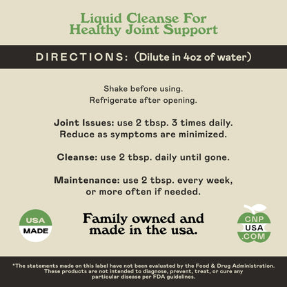 Complete Natural Products Joint Support Complete – 16 Fl Oz Organic Liquid Joint Supplement with Glucosamine Chondroitin MSM – Natural Uric Acid Cleanse & Herbal Joint Health Support for Mobility - dailyvitalstore