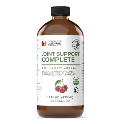 Complete Natural Products Joint Support Complete – 16 Fl Oz Organic Liquid Joint Supplement with Glucosamine Chondroitin MSM – Natural Uric Acid Cleanse & Herbal Joint Health Support for Mobility - dailyvitalstore