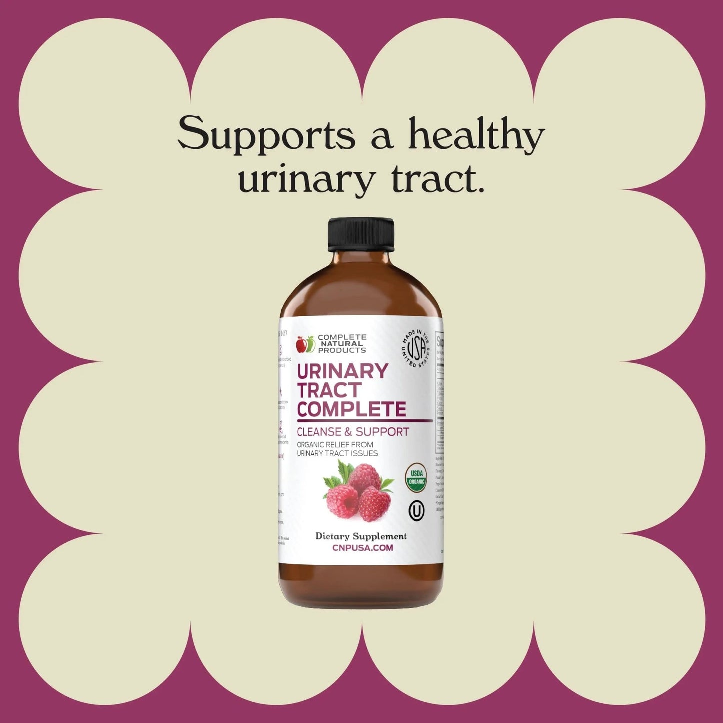 Complete Natural Products Urinary Tract Complete 8oz - Liquid Supplement for a Urinary Tract Cleanse, Defense, Health, and Treatment with Organic Cranberry & Organic D-Mannose - dailyvitalstore