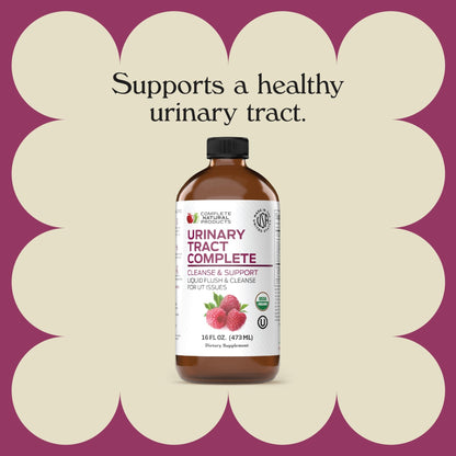 Complete Natural Urinary Tract Complete 8oz - Liquid Supplement for Urinary Tract Health with Organic Cranberry, D-Mannose, Beet Root, Fennel Seed, and Turmeric - dailyvitalstore