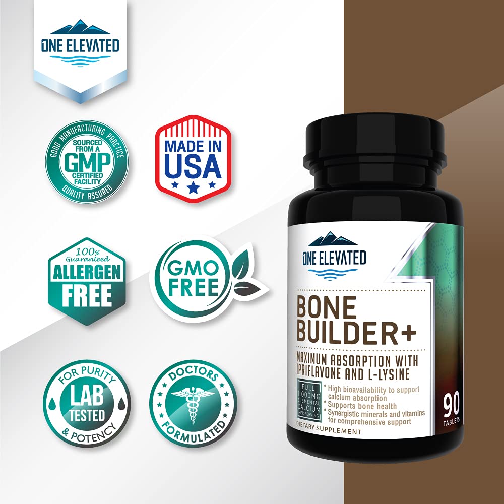 Comprehensive Bone Builder Calcium Supplement. Formulated with Highest Grade Calcium -Carbonate/Hydroxyapatite/Citrate, Magnesium, Zinc, D3. Works in Sync for Optimum Bone Health and Bone Strength. - dailyvitalstore