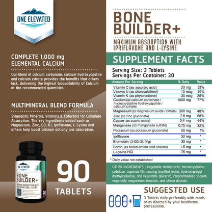 Comprehensive Bone Builder Calcium Supplement. Formulated with Highest Grade Calcium -Carbonate/Hydroxyapatite/Citrate, Magnesium, Zinc, D3. Works in Sync for Optimum Bone Health and Bone Strength. - dailyvitalstore