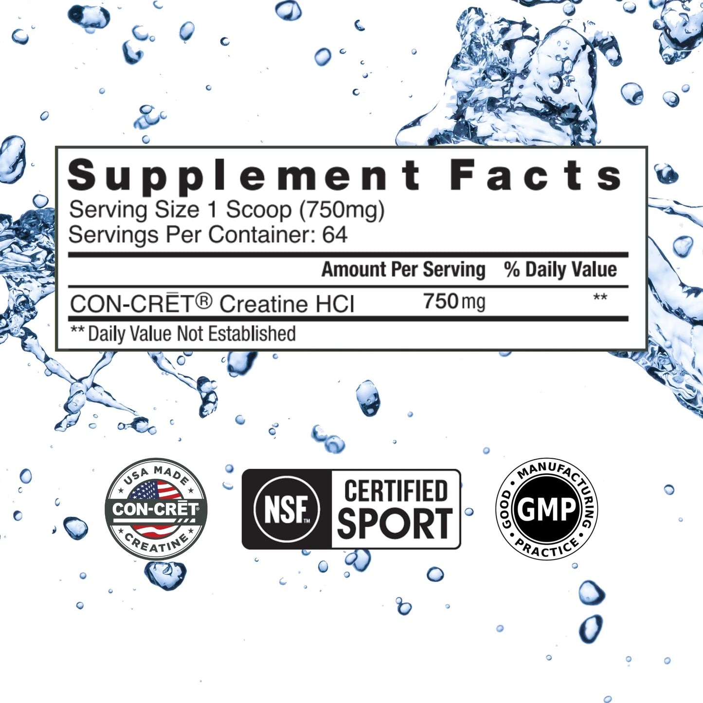 CON-CRET Creatine HCl Powder | Muscle, Cognitive, Cellular Energy Support | No Bloating or Cramps - dailyvitalstore