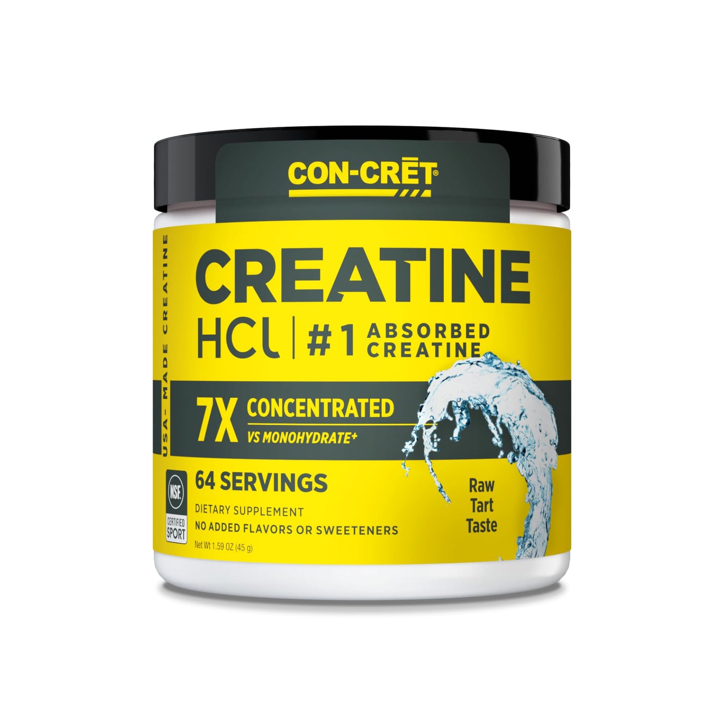 CON-CRET Creatine HCl Powder | Muscle, Cognitive, Cellular Energy Support | No Bloating or Cramps - dailyvitalstore