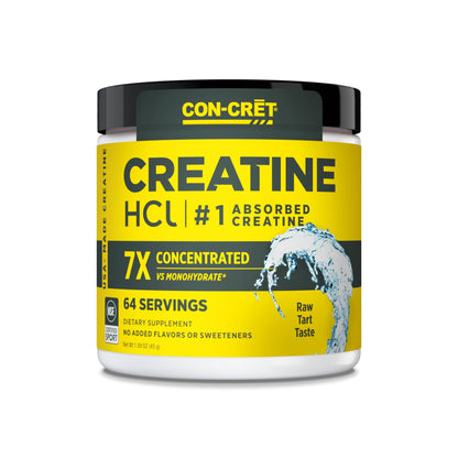 CON-CRET Creatine HCl Powder | Muscle, Cognitive, Cellular Energy Support | No Bloating or Cramps - dailyvitalstore