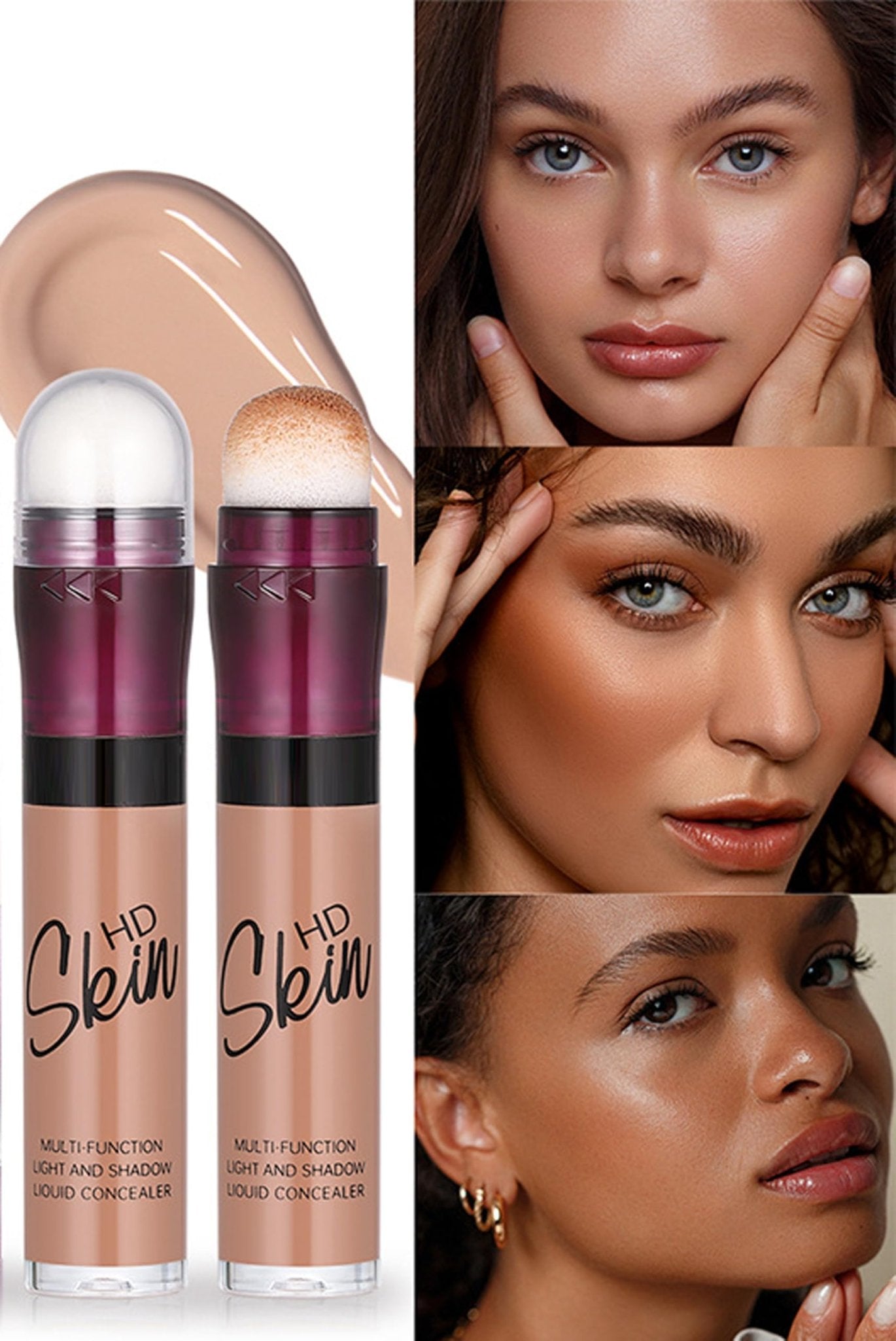 Concealer Stick Foundation Concealer Moisturizing Hydration Brightening Skin Tone Concealer Oil Control Waterproof With Applicator Cushion - dailyvitalstore