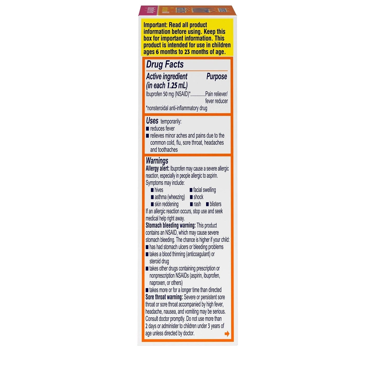 Concentrated Motrin Aspirin, 0.5 Fluid Ounce - dailyvitalstore
