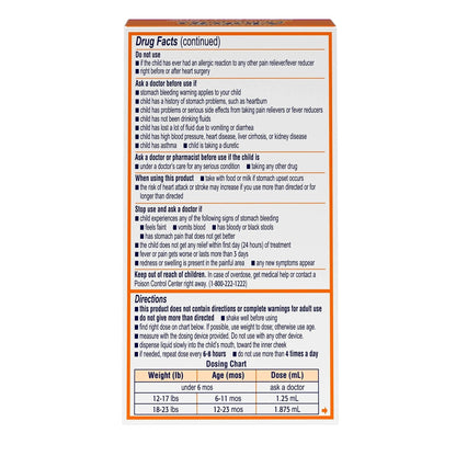 Concentrated Motrin Aspirin, 0.5 Fluid Ounce - dailyvitalstore