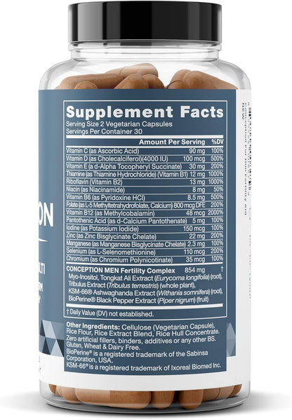 Conception for Him and Vital Liver Bundle - Male Fertility Booster & Prenatal Supplement + 9-in-1 Liver Support - dailyvitalstore