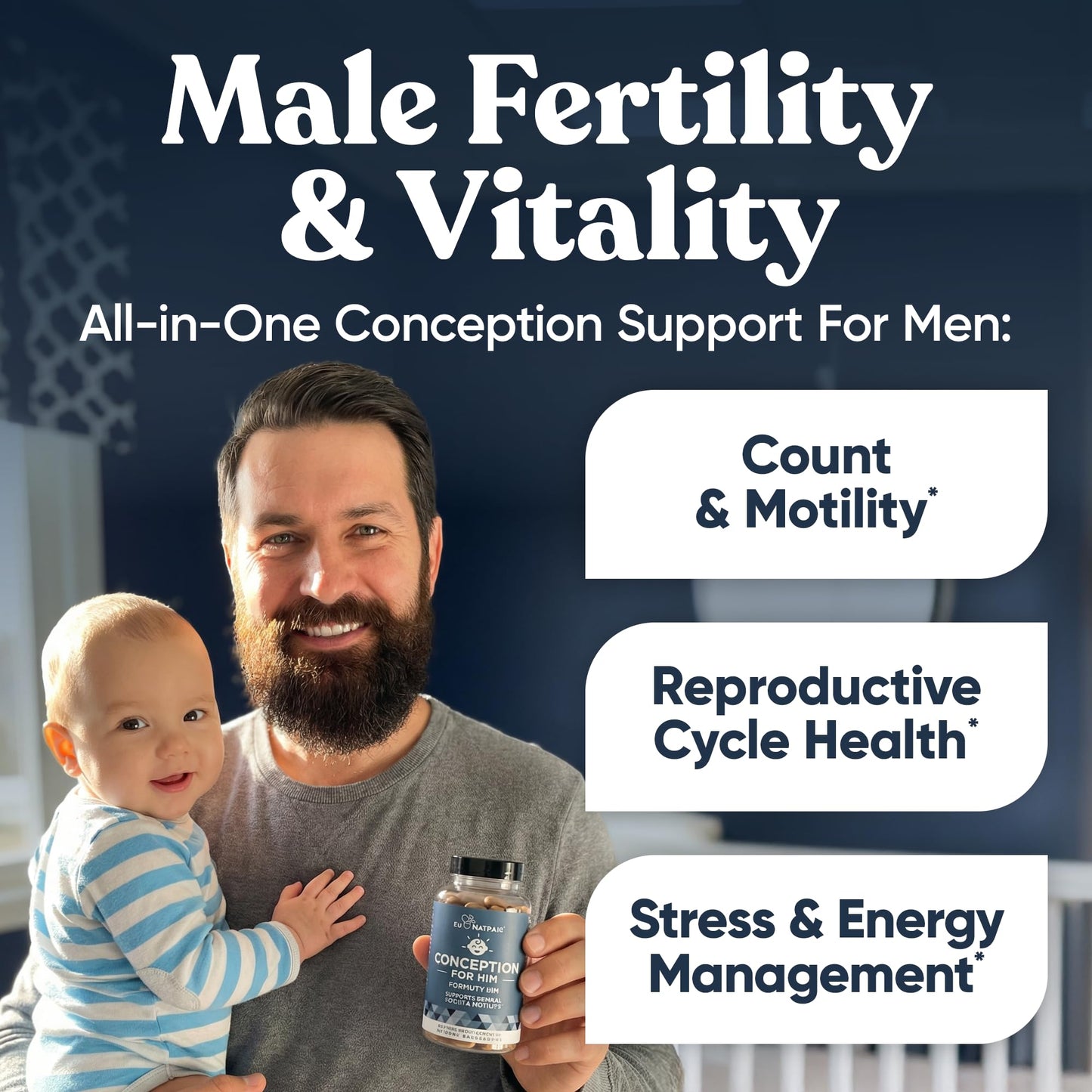 Conception for Him and Vital Liver Bundle - Male Fertility Booster & Prenatal Supplement + 9-in-1 Liver Support - dailyvitalstore