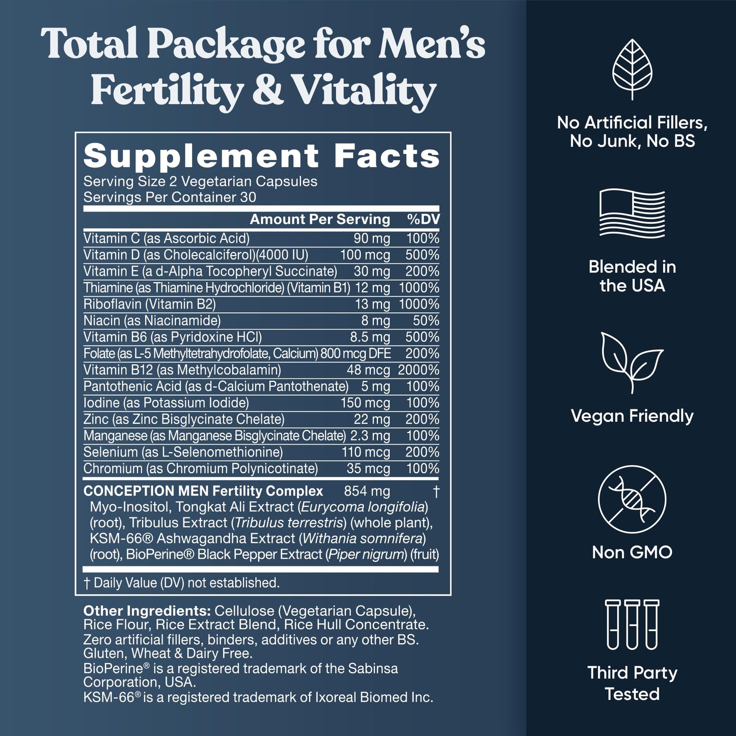 Conception for Him and Vital Liver Bundle - Male Fertility Booster & Prenatal Supplement + 9-in-1 Liver Support - dailyvitalstore