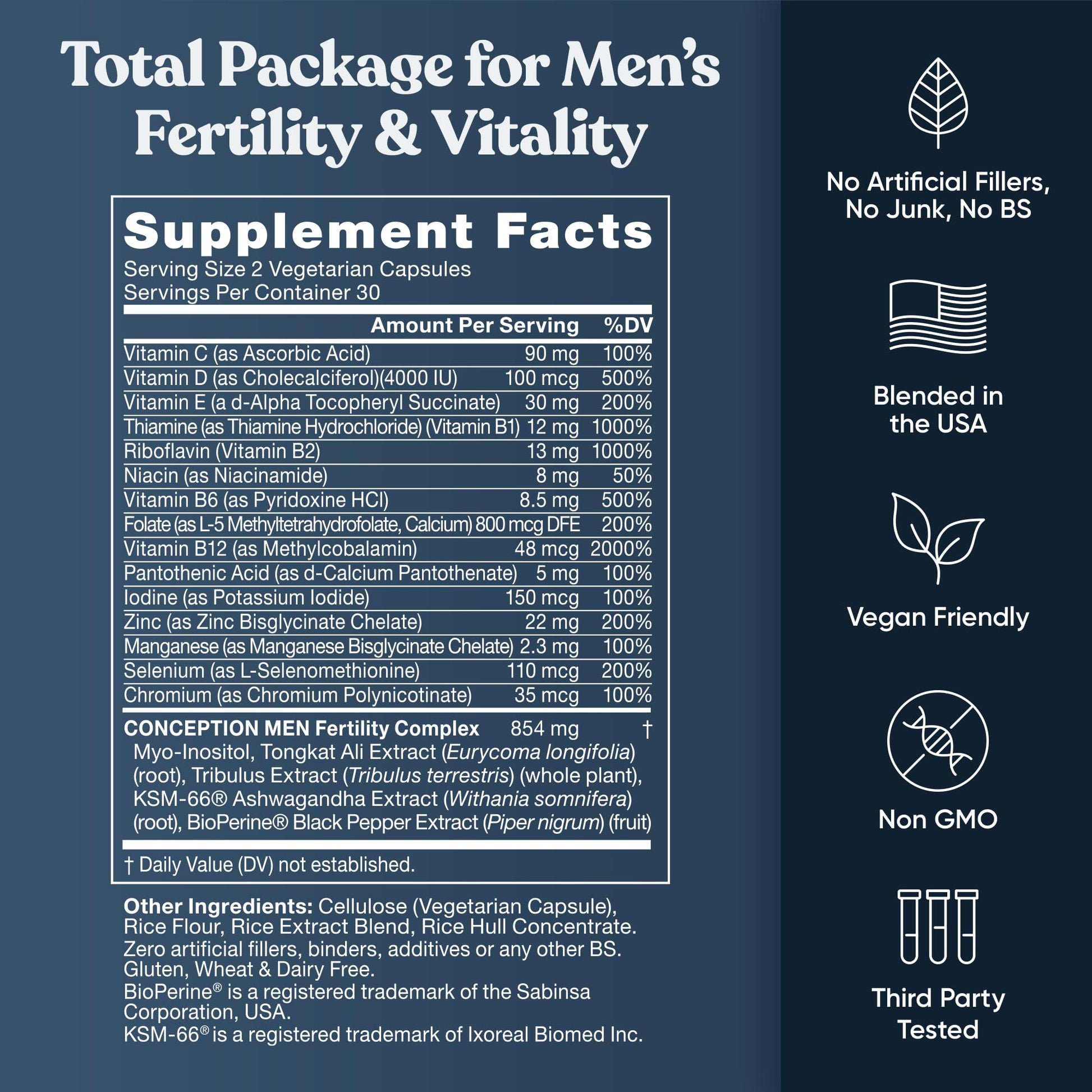 Conception for Him and Vital Liver Bundle - Male Fertility Booster & Prenatal Supplement + 9-in-1 Liver Support - dailyvitalstore