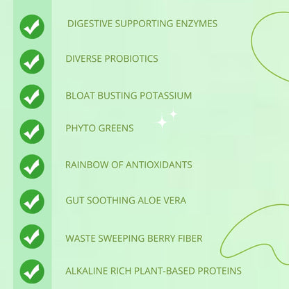 Consult Health Gut-Duction Bloat Control – Gut Health Support Superfood Formula – Plant Based Proteins - Probiotics – Powder Drink Mix – 28 Servings – 9.9 oz. - dailyvitalstore