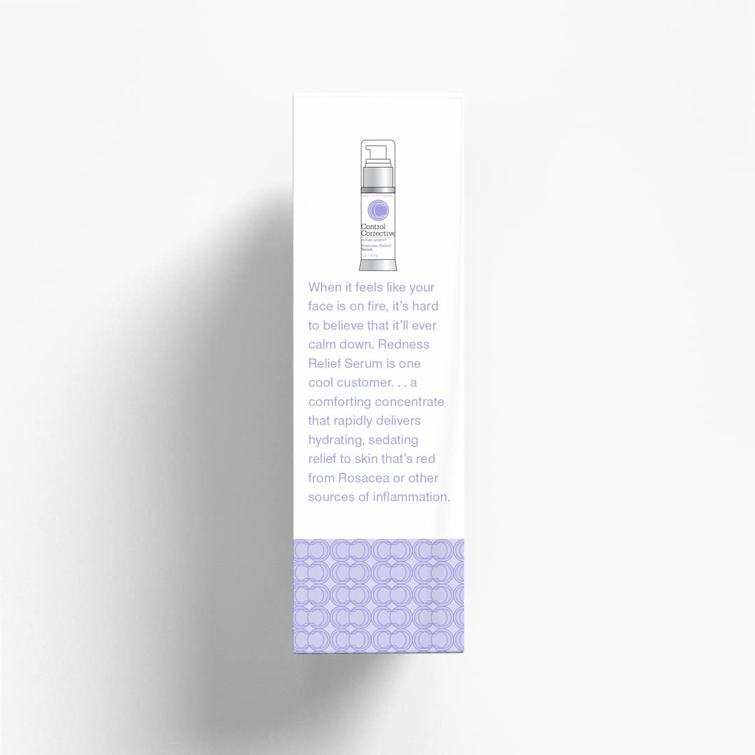 CONTROL CORRECTIVE Redness Relief Serum, 1 Oz - Botanical Extracts & Skin Balancing Vitamins, Calms, Hydrates & Strengthens Sensitive Skin, No Parabens Or Synthetic Dyes, Japanese Green Tea, Soothing - dailyvitalstore