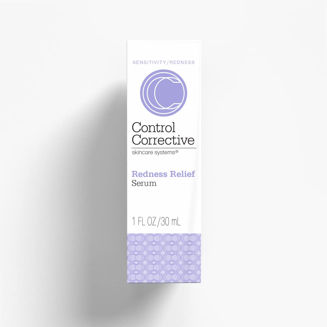 CONTROL CORRECTIVE Redness Relief Serum, 1 Oz - Botanical Extracts & Skin Balancing Vitamins, Calms, Hydrates & Strengthens Sensitive Skin, No Parabens Or Synthetic Dyes, Japanese Green Tea, Soothing - dailyvitalstore
