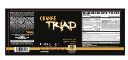 CONTROLLED LABS Orange Triad Daily Multivitamin, Iron Free Sports Supplement for Workout, Digestion, Immune, and Joints, 45 serv - Tablets (270 Count (Pack of 1)) - dailyvitalstore