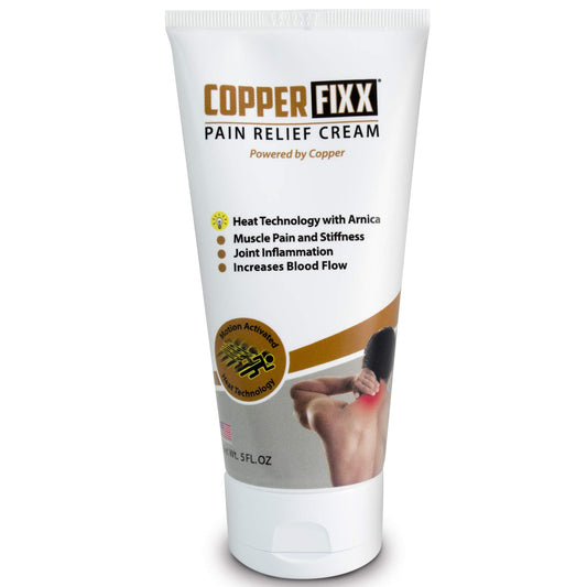 CopperFixx Pain Relief Cream, 5 Fl Oz Tube Powered by Copper with Heat Technology Arnica for Muscle & Stiffness Joint Inflammation, Knee, Back, Shoulder Arthritis Pain. Fast Acting, CF03028 - dailyvitalstore