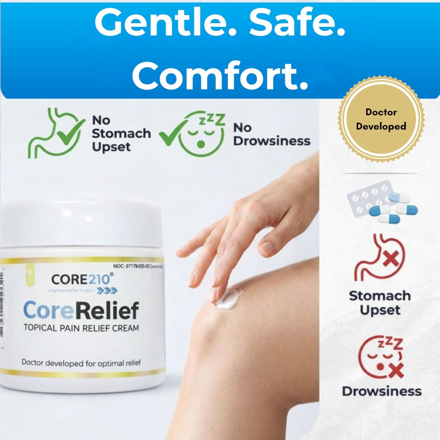 CopperJoint CoreRelief 2oz - Joint Pain Relief Cream for Knee, Neck, Hip, Shoulder & Simple Backache, Arthritis Cream Pain Reliever, Daily Cooling Non-Greasy Menthol Sore Muscle Rub - dailyvitalstore