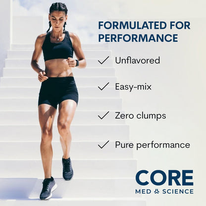 Core Med Science Creatine Monohydrate Powder 90 Servings - NSF Certified for Sport, 5g Pure Micronized Creatine, Unflavored Supplement for Strength, Recovery - dailyvitalstore