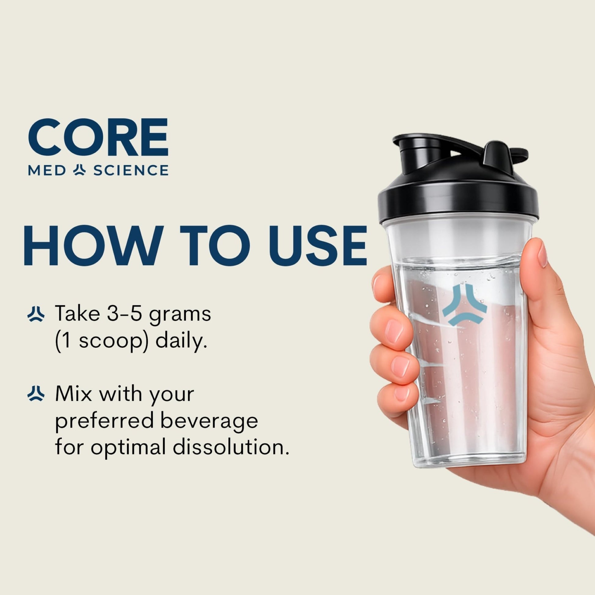 Core Med Science Creatine Monohydrate Powder 90 Servings - NSF Certified for Sport, 5g Pure Micronized Creatine, Unflavored Supplement for Strength, Recovery - dailyvitalstore