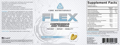 Core Nutritionals Flex Comprehensive Joint Formula | Promotes Healthy Tendons, Ligaments, & Cartilage | Improve Mobility | Antioxidants for Recovery | 240 Tablets - dailyvitalstore