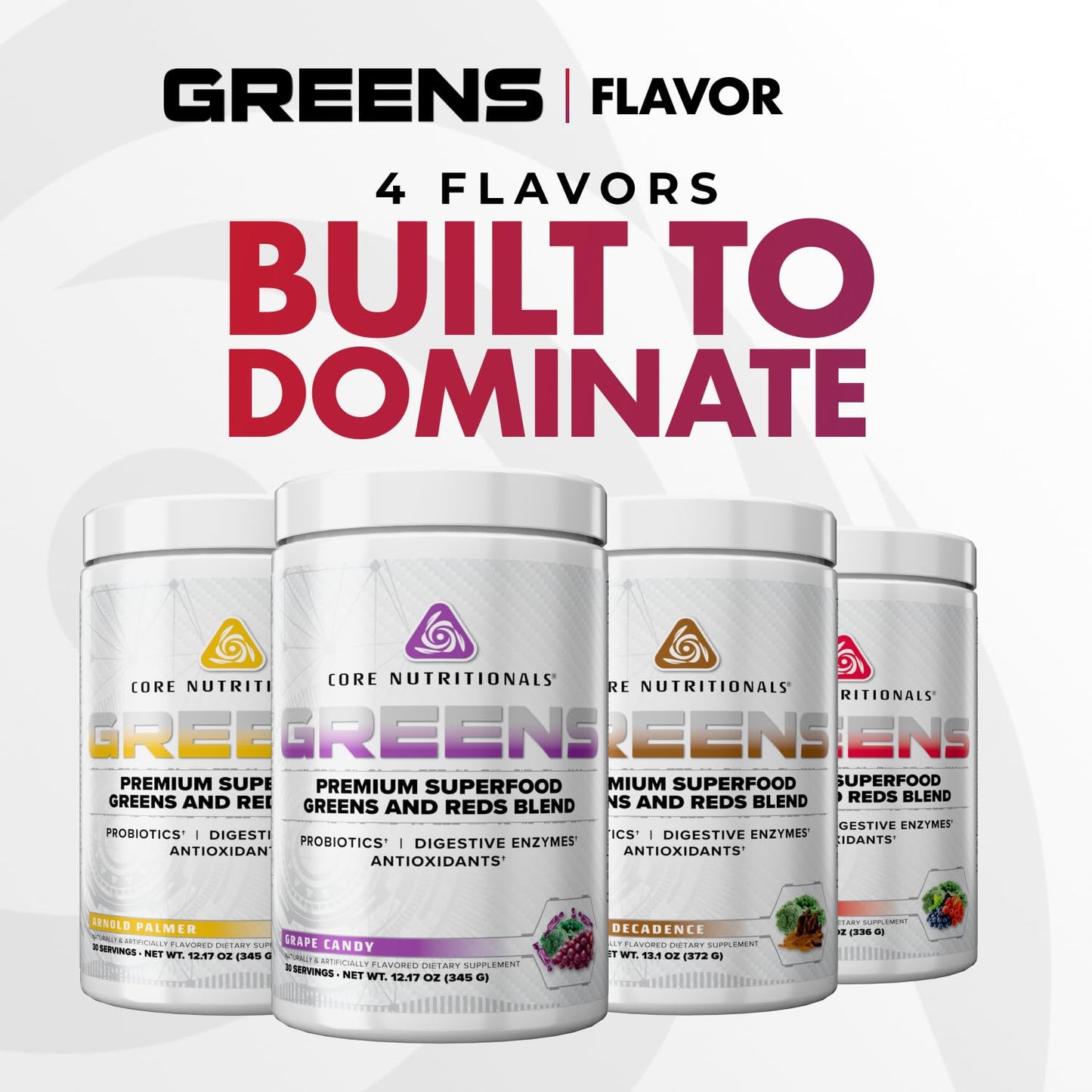 Core Nutritionals Greens | Premium Superfood Reds & Greens Blend | 5 Billion CFU Probiotics, Digestive Enzymes, & Antioxidants | 30 Servings (Berry Bliss) - dailyvitalstore