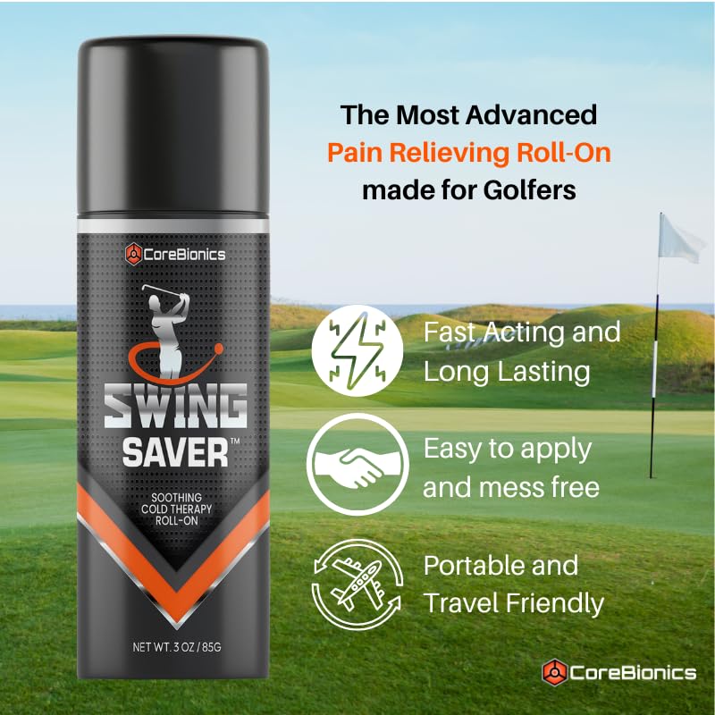 CoreBionics Swing Saver Roll-On: Powerful Pain Relief for Muscles & Joints, Golf Swing Enhancer - dailyvitalstore
