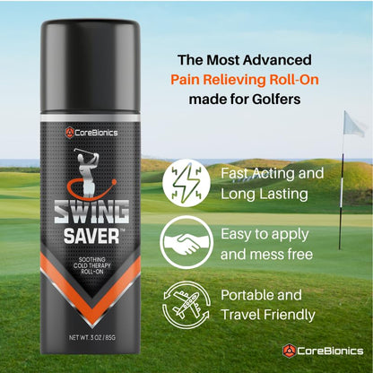 CoreBionics Swing Saver Roll-On: Powerful Pain Relief for Muscles & Joints, Golf Swing Enhancer - dailyvitalstore