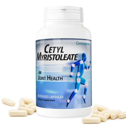 CoreCeutimin Cetyl Myristoleate - Omega 5 Fatty Acid - Ultra Support for Relief from Joint Discomfort and Stiffness - Also Includes Glucosamine, MSM & Hyaluronic Acid - 80 Capsules - dailyvitalstore
