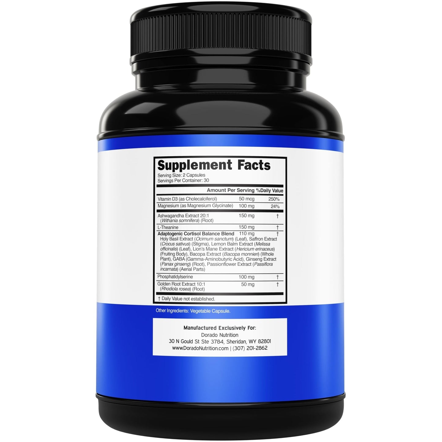Cortisol Supplements for Women & Men with 14 in1 Blend (Magnesium, Ashwagandha, L Theanine & More) Healthy Cortisol Balance & Calm Mood Support - Third Party Tested, Non GMO, USA Made - 60 Count - dailyvitalstore