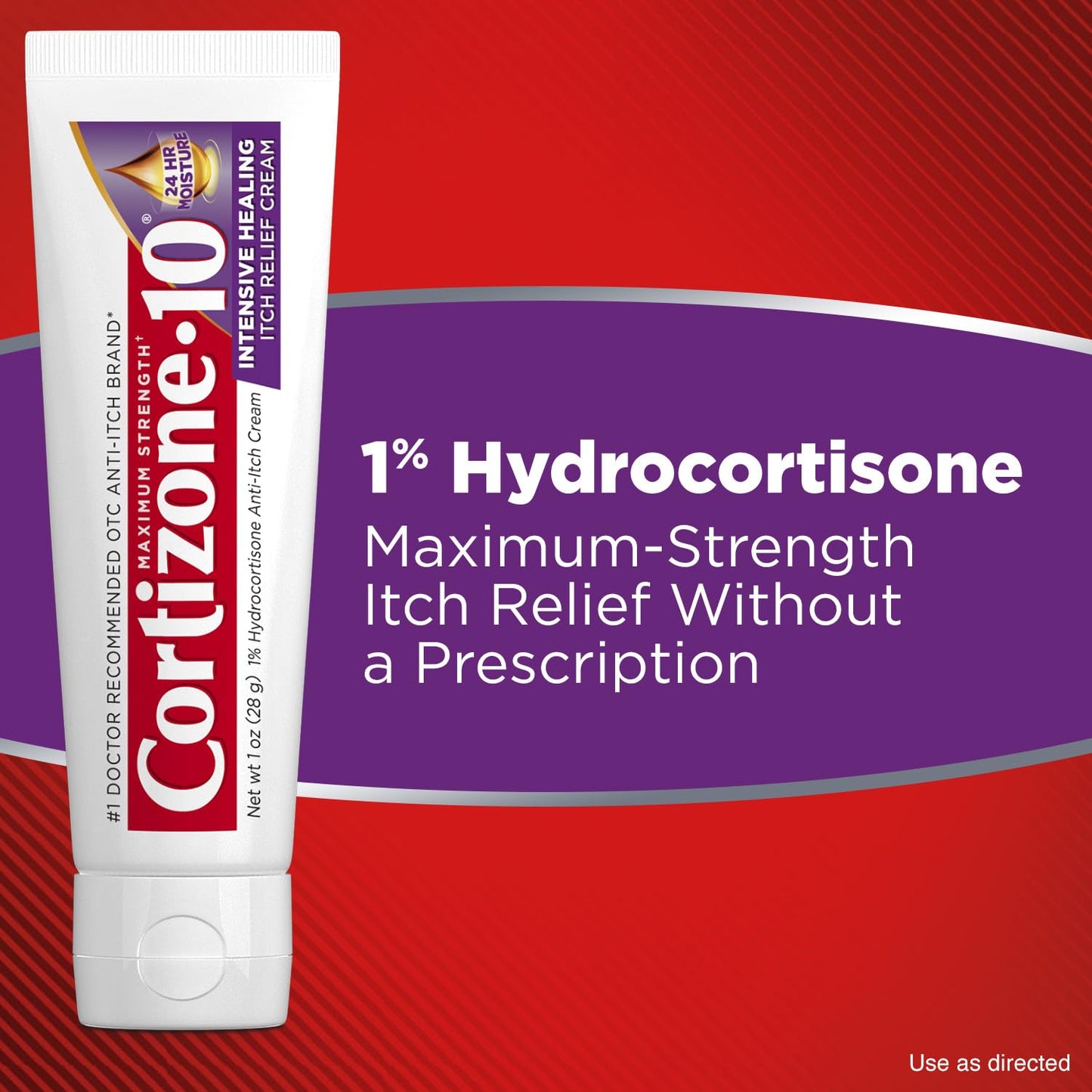 Cortizone-10 Maximum Strength Intensive Healing Itch Relief Cream, 1% Hydrocortisone, Fast-Acting, Anti-Itch Cream for Bug Bites, Rash, Eczema, Psoriasis, Poison Ivy, Oak, Sumac & More, 1 oz - dailyvitalstore