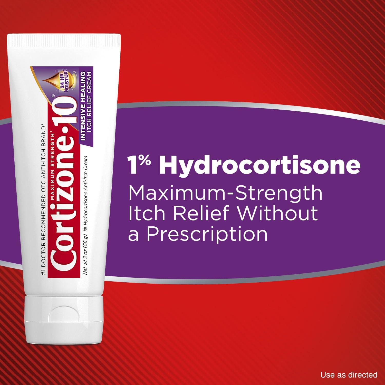 Cortizone-10 Maximum Strength Intensive Healing Itch Relief Cream, 1% Hydrocortisone, Fast-Acting, Anti-Itch Cream for Bug Bites, Rash, Eczema, Psoriasis, Poison Ivy, Oak, Sumac & More, 2 oz - dailyvitalstore