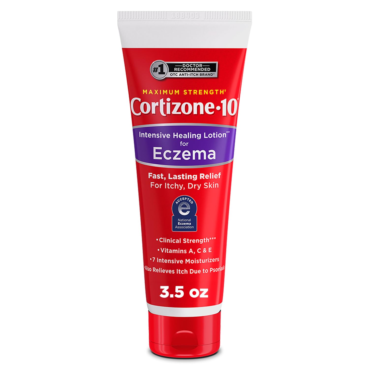 Cortizone-10 Maximum Strength Intensive Healing Itch Relief Lotion for Eczema, 1% Hydrocortisone, Fast-Acting, Anti-Itch Cream for Minor Skin Irritations, Rashes and Inflammation Due to Eczema, 3.5 oz - dailyvitalstore