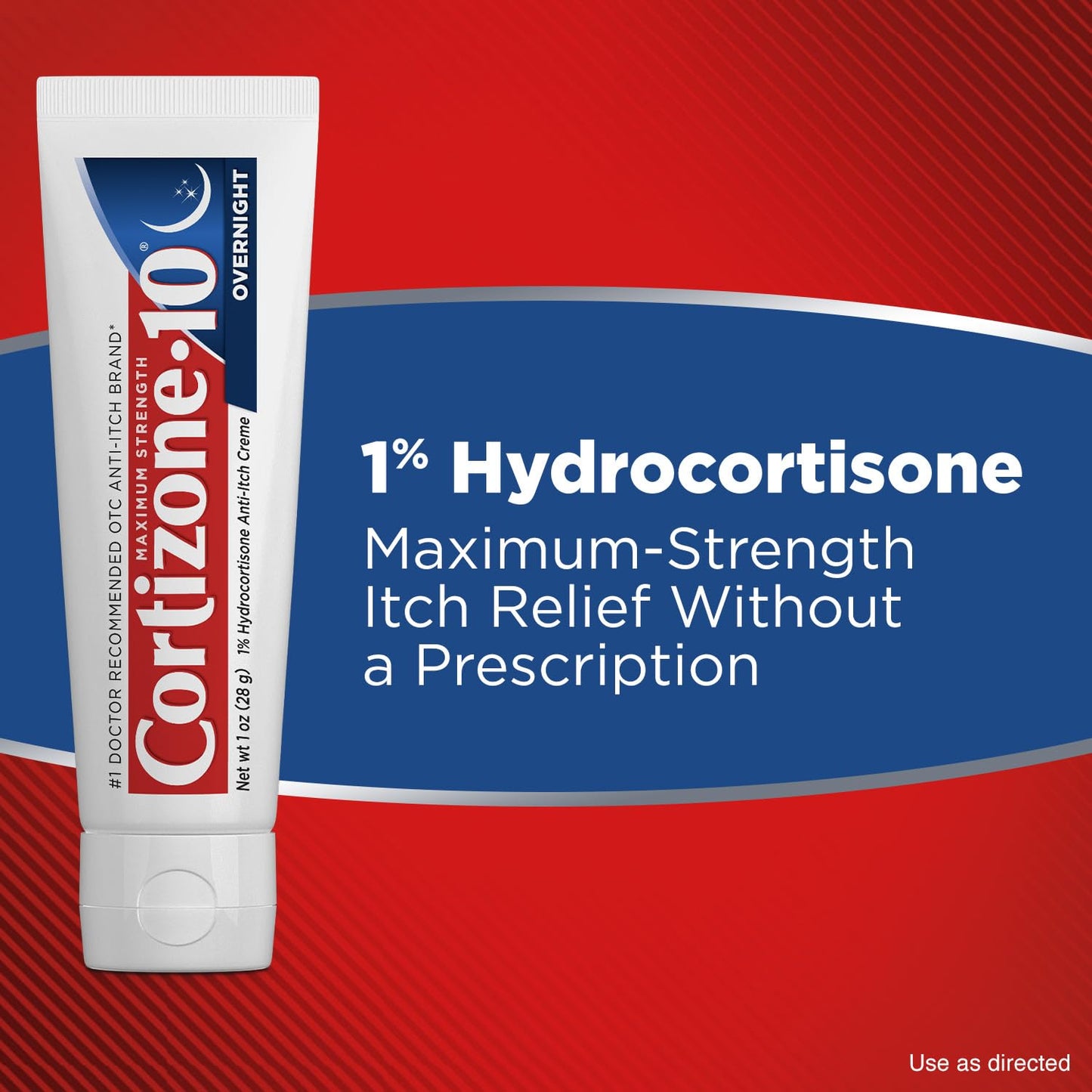 Cortizone-10 Maximum Strength Overnight Itch Relief Cream, 1% Hydrocortisone, Fast-Acting, Lavender Scented Anti-Itch Cream for Bug Bites, Rash, Eczema, Psoriasis, Poison Ivy, Oak, Sumac, 1 oz - dailyvitalstore