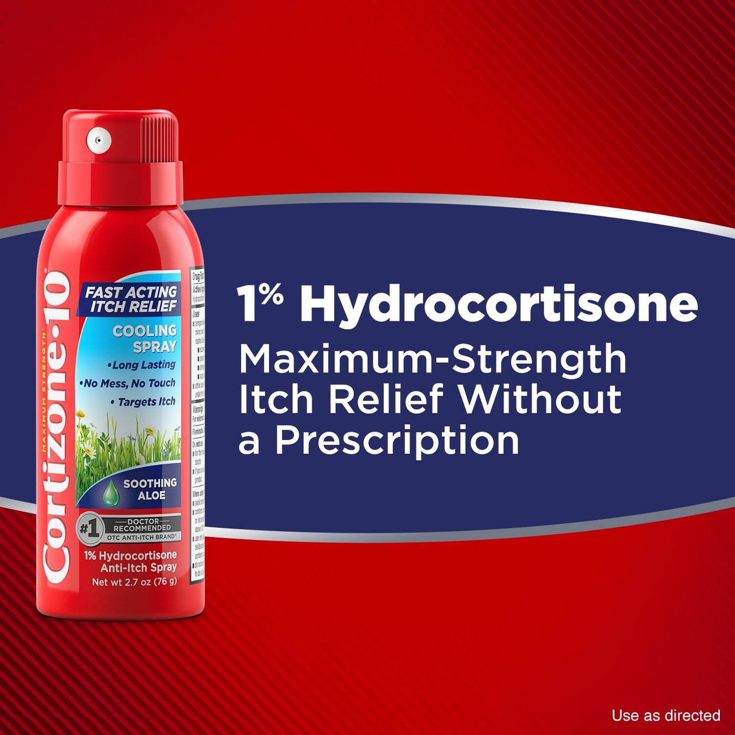 Cortizone 10 Maximum Strength Soothing Aloe Itch Relief Cooling Spray, 1% Hydrocortisone, Fast-Acting, Anti-Itch Spray for Bug Bites, Rash, Eczema, Psoriasis, Poison Ivy, Oak, Sumac, 2.7 oz - dailyvitalstore