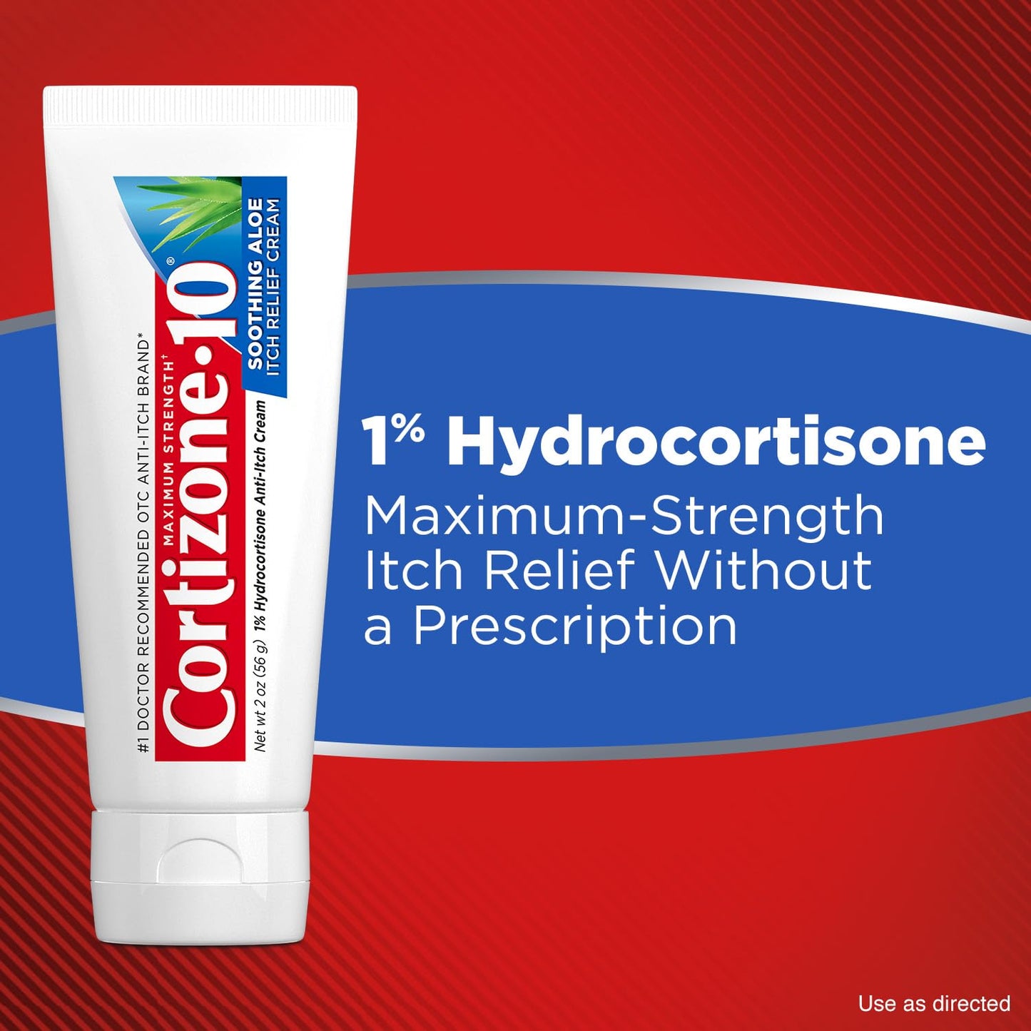 Cortizone-10 Maximum Strength Soothing Aloe Itch Relief Cream, 1% Hydrocortisone, Fast-Acting, Anti-Itch Cream for Bug Bites, Rash, Eczema, Psoriasis, Poison Ivy, Oak, Sumac & More, 2 oz - dailyvitalstore