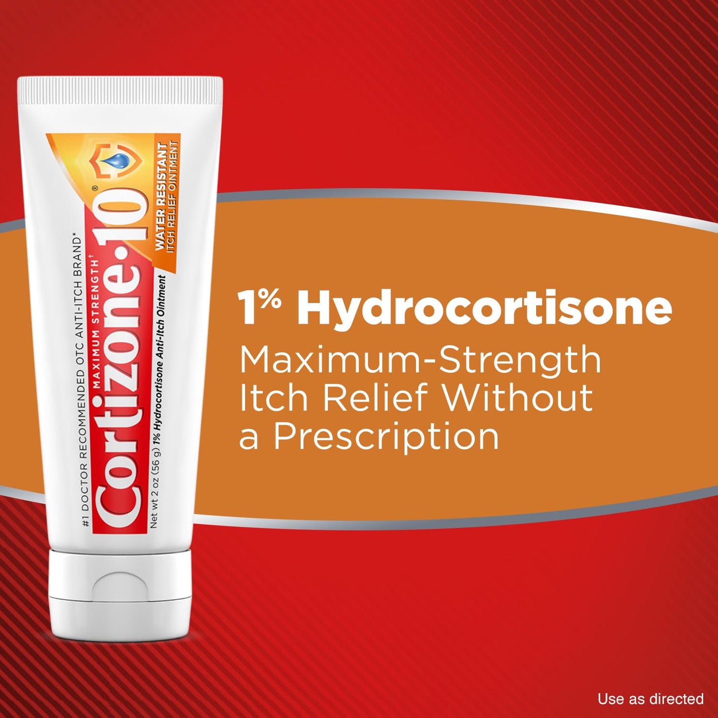 Cortizone-10 Maximum Strength Water Resistant Itch Relief Ointment, 1% Hydrocortisone, Fast-Acting, Anti-Itch Cream for Bug Bites, Rash, Eczema, Psoriasis, Poison Ivy, Oak, Sumac & More, 2 oz - dailyvitalstore