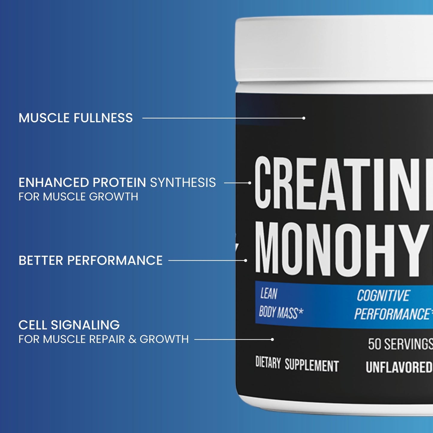CorVive Creatine Monohydrate - Pure & Unflavored Creatine Powder - Vegan, Gluten Free, No Additives, Non-GMO - Easy-Mix Formula for Strength & Performance Support - dailyvitalstore