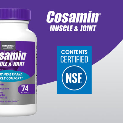 Cosamin Nutramax Muscle & Joint, Works to Decrease Cartilage Breakdown, Joint Health Supplement, Adult Men and Women Joint Health, 74 Capsules - dailyvitalstore