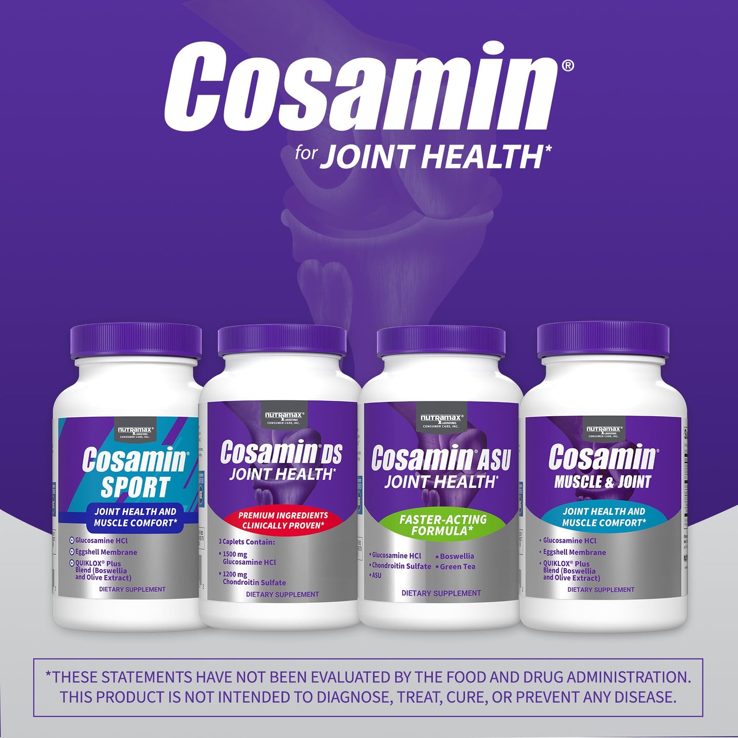 Cosamin Nutramax Muscle & Joint, Works to Decrease Cartilage Breakdown, Joint Health Supplement, Adult Men and Women Joint Health, 74 Capsules - dailyvitalstore