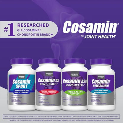 Cosamin Nutramax Muscle & Joint, Works to Decrease Cartilage Breakdown, Joint Health Supplement, Adult Men and Women Joint Health, 74 Capsules - dailyvitalstore